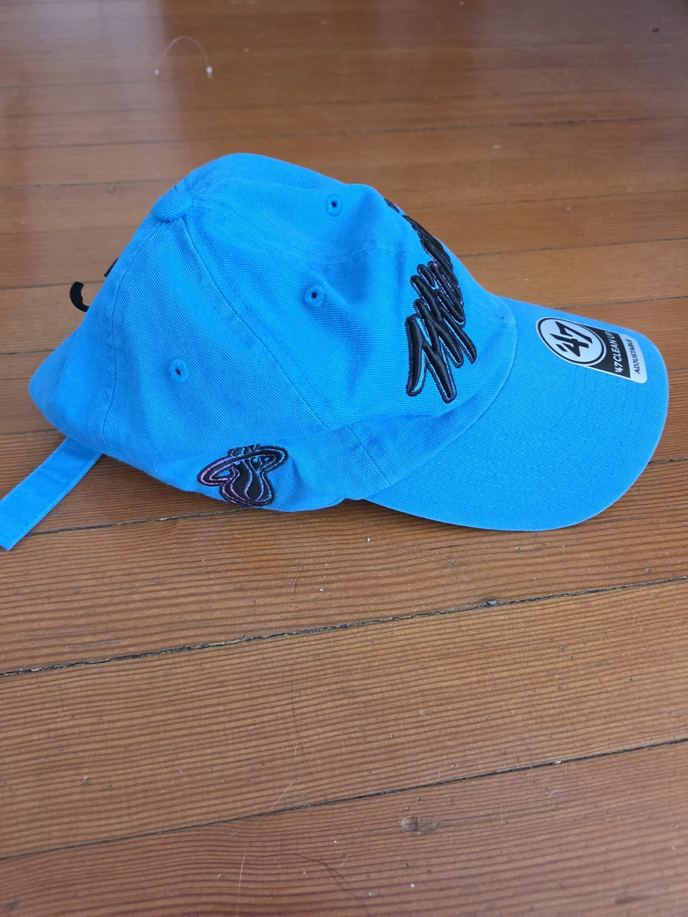 47 Miami Script Cap - Turquoise with Black & Pink Patch